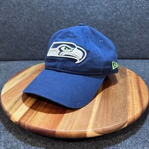 New Era 9TWENTY Seattle Seahawks Hat Mens Navy Blue Adjustable Baseball Cap NFL